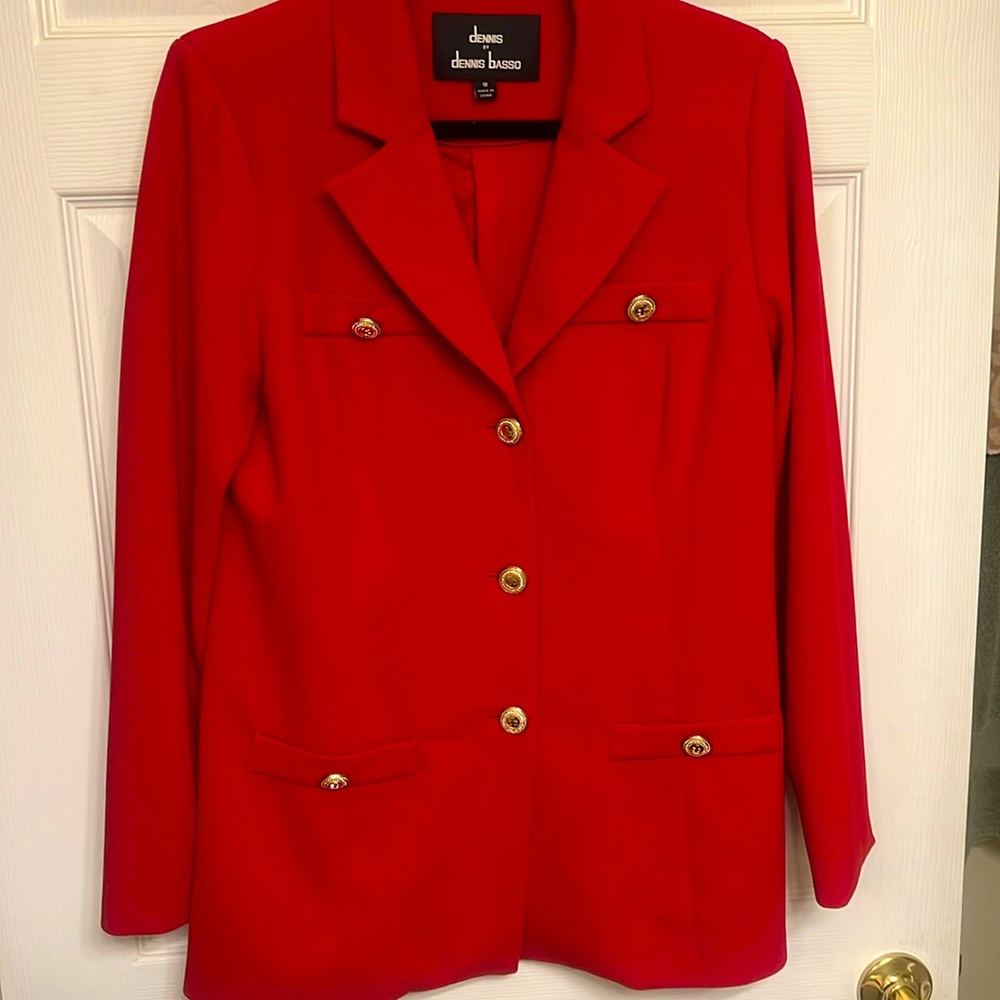 Dennis Basso’s Red Xmas 🤶 Blazer size Medium